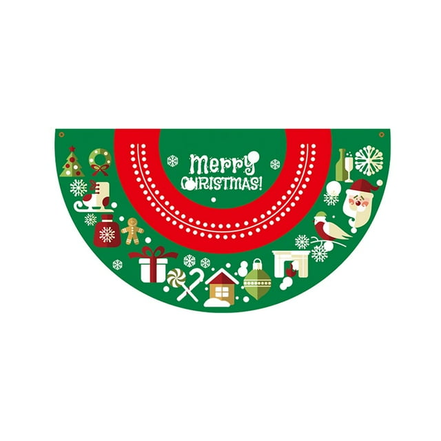 Drapeau de Fan de Noël 3Pcs Extérieur Jardin Drapeau Porte Décorations de Noël