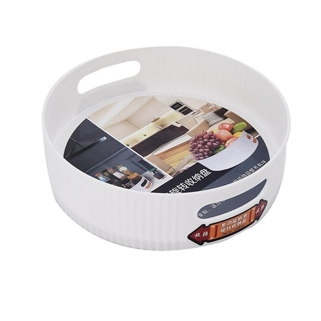 360 Grados de Almacenamiento de Almacenamiento Rack Gadget Titur de Condimento Maquilje Maquilje Cosmético Organizador Turnible Almacenamiento D 30x30x11cm Soledad Bandeja de almacenamiento