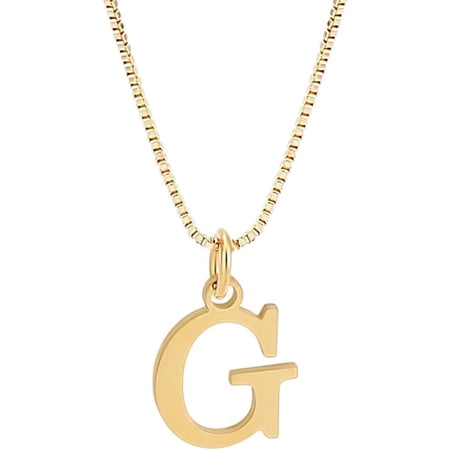 1pc 304 Stainless Steel Letter Pendant Necklaces Brass box Chain Necklaces for Women Lead Free & Nickel Free & Cadmium Free Golden Letter G