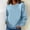Light Blue, variant on YHAJDS Fall Sweatshirt for Women Crew Neck Denim Long Sleeve Pullover Top Without Hood Casual Daily Outfits