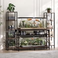 thumbnail image 1 of Aquarium Stand for 20–90 Gallon Fish Tank, Heavy Duty Fish Tank Stand with Storage Shelves, 860LBS Capacity Metal Frame Aquarium Rack for Reptile Tank, Turtle Tank, Home Office, Brown, 1 of 6