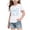 1 White, variant on Girls Summer Short Sleeve Tops Print Breathable Crew Neck with Bow Tee Shirts for Outdoor Wear 3-14 Years