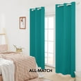 thumbnail image 2 of Deconovo Thermal Insulated Solid Blackout Window Curtains for Living Room (Turquoise, 42" x 84", 2 Panels), 2 of 10