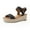 Black, variant on Anuirheih Women's Fashion Straw Shoes Open Toe Anti-Slip Temperament Wedge Sand Sandals Women (Black)