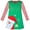 Green Santa, variant on Girls Casual Dress Rainbow Sequins Embroidered Long Sleeve 2 Years