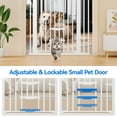 thumbnail image 3 of Dextrus Pet Gate Dog Gate with Cat Door,36"Tall Auto Close Metal Pet Gate, Fits Between 29.5"to 43"Wide, Easy Walk Through Gate,No Drilling Required, White, 3 of 5