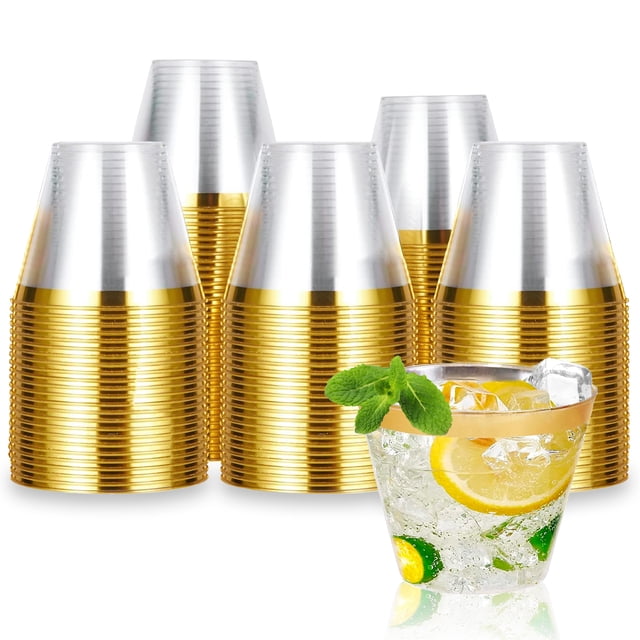 100 Vasos Desechables Elegantes Plástico De 9 Oz Para Fiesta Berry Hip CUPDO9