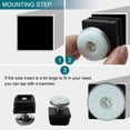 thumbnail image 5 of Leveling Feet 25 x 25mm Square Tube Inserts Kit Furniture Glide Adjustable Leveler for Table Desk Leg 8 Pcs, 5 of 7