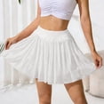thumbnail image 4 of Levmjia Womens Tennis Skirt High Waisted Mesh Athletic Skirt Elastic Waist Solid Color Sports Fitness Workout Casual Daily Wear, 4 of 6
