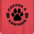 thumbnail image 2 of Instant Message - Coffee And Canines - Women's Lightweight French Terry Pullover, 2 of 6