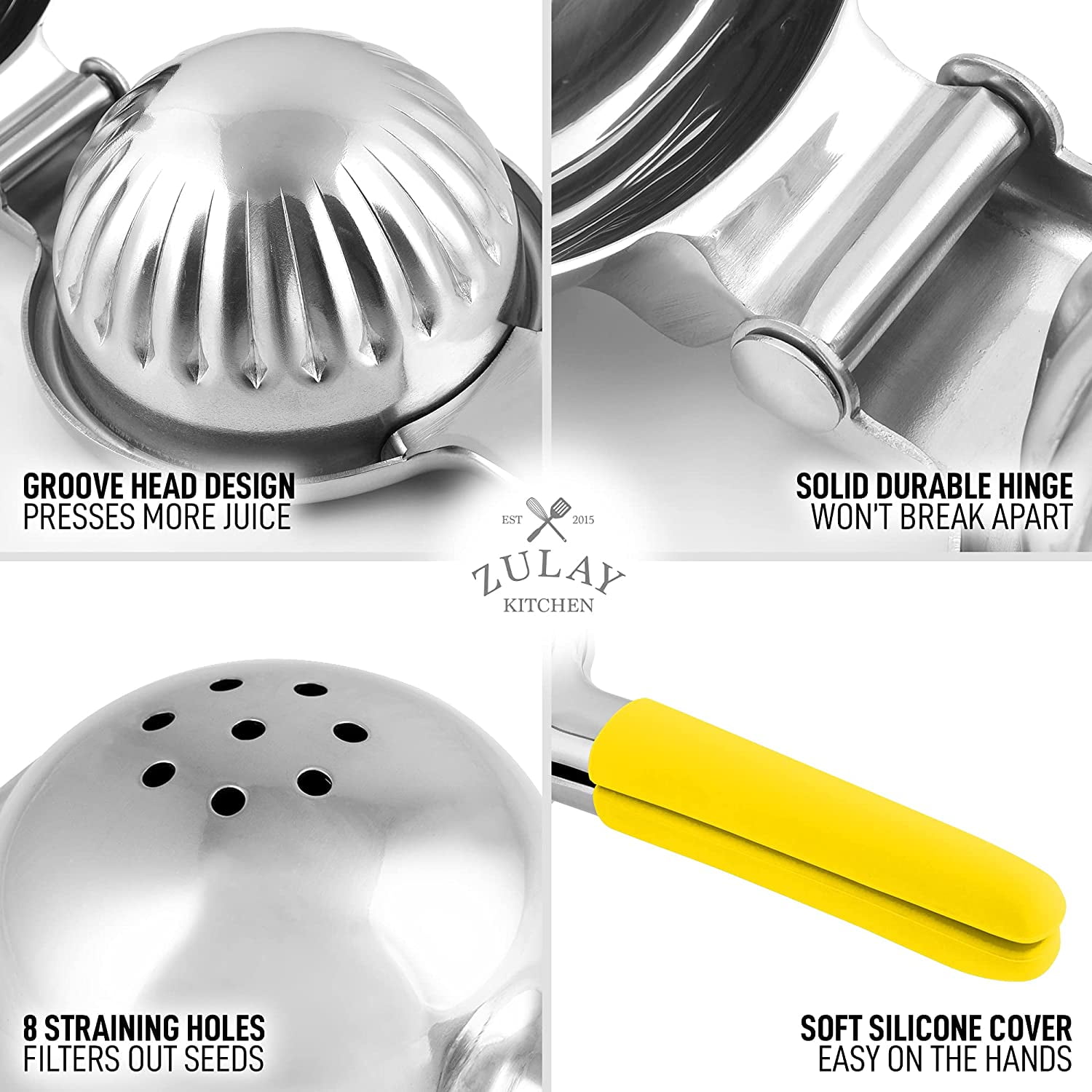 Zulay Kitchen Lemon Lime Squeezer - Yellow & Red, 1 - Fry's Food Stores