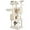 Beige, variant on COCOKUN 64.5in Extra Large Multi-Level Cat Tree Kittens Play House Condo with Platform, Perch Hammock & Scratching Posts, Pink, 64.5in