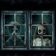 thumbnail image 2 of 4 Pack Scary Halloween Decorations Spooky Halloween Decor Bloody Halloween Decorations Window Curtain Set for Haunted House Halloween Party Indoor and Outdoor Use, 2 of 3