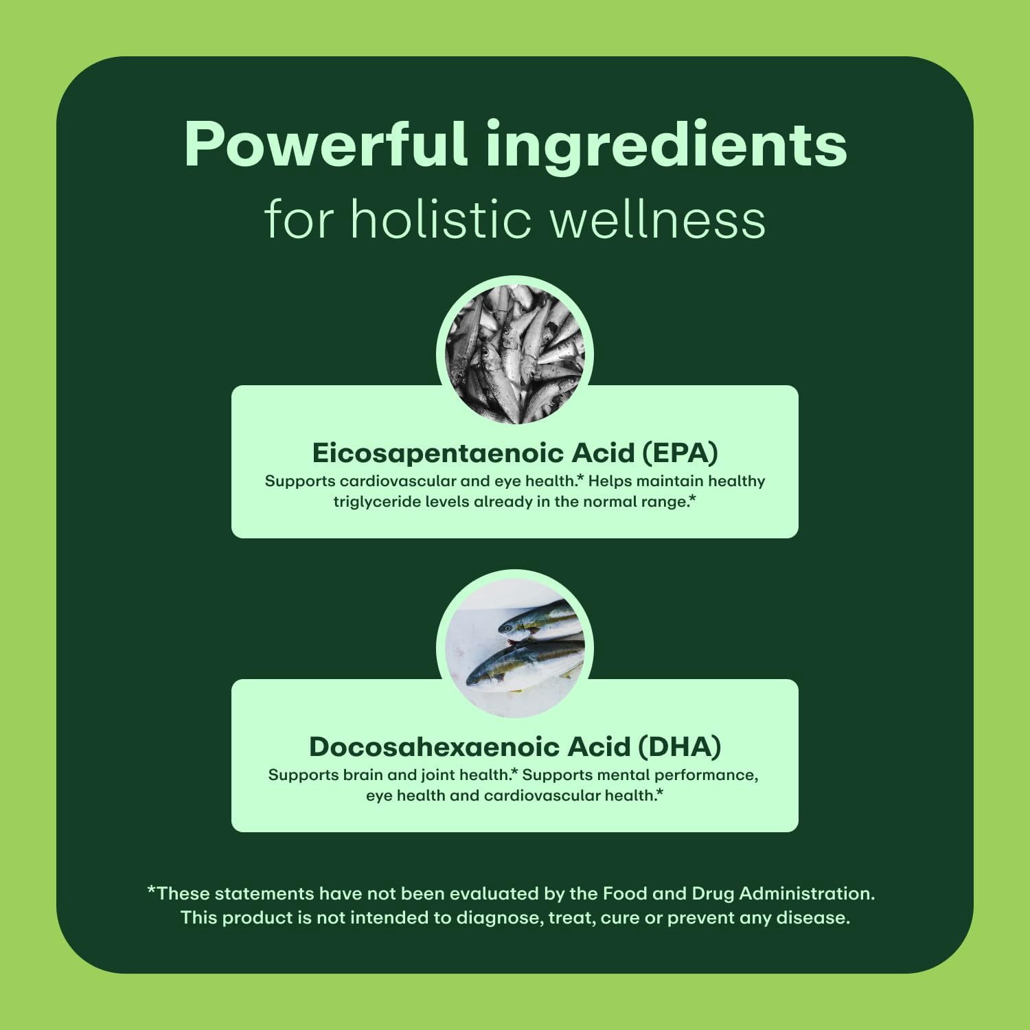 WellWithAll Omega-3 Fish Oil | 450mg EPA, 300mg DHA | Brain & Heart Health | 60 Softgels