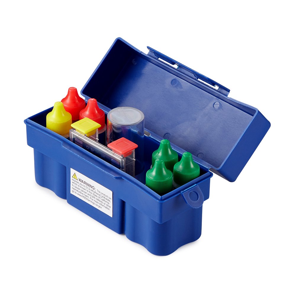 5 Way Swimming Pool Spa Water Chemical Testing Pack Kit with Blue