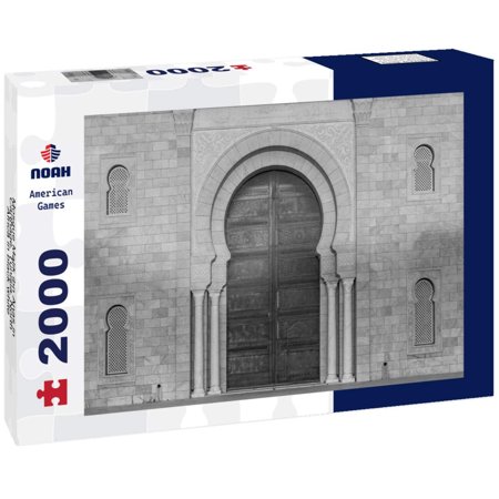 Noah Jigsaw Puzzle Mosque Malik ibn Anas in Carthage, Tunisia, North Africa in black white 2000 pieces
