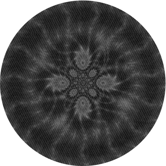 Ahgly Company Machine Washable Indoor Square Transitional Midnight Gray Area Rugs, 3' Square