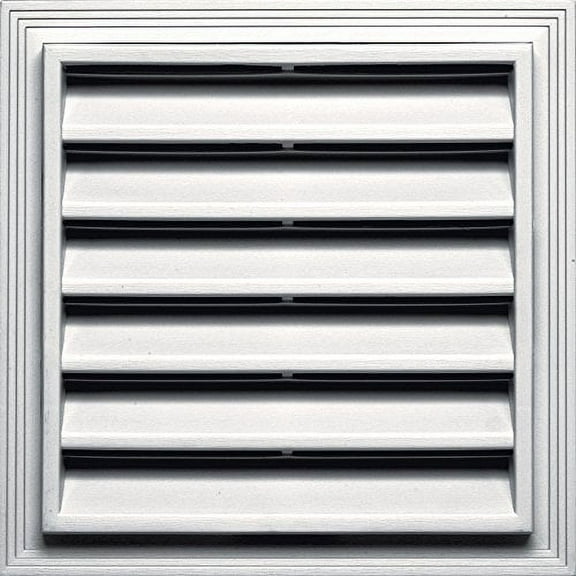 Builders Edge 120051212117 12" x 12" Square Vent 117, Bright White