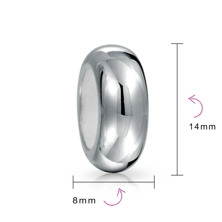 Stainless steel three circles charms 14mm