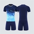 thumbnail image 6 of Qingpeng Kids Sports Training Short Sleeve Crew Neck Graphic Top Elastic Waist Shorts Soccer Football Uniform Matching Outfit Set for Kids, 6 of 6