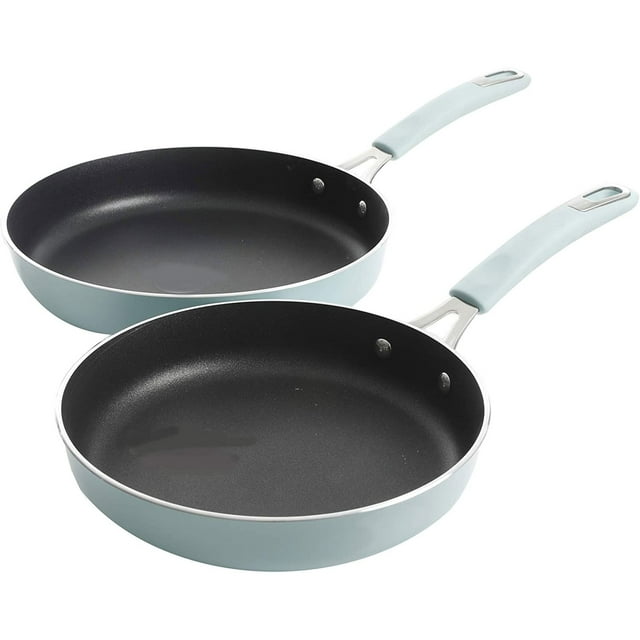 Kenmore et Plus Antiadhésif Forgé Aluminium Poêle à Induction Lot de 2, Bleu