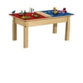 thumbnail image 3 of Time-2-Play 35"W X 15.5"D Rectangular Play Table, Red N Blue Montessori Lego Compatible Table with Trough, 3 of 5