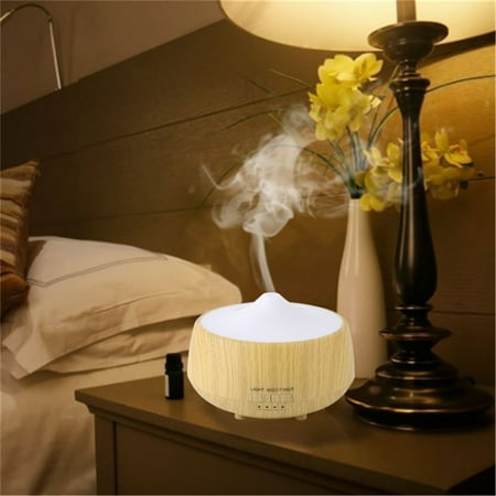 Ultrasonic Essential Diffuser 300ml Air Humidifier Aroma Cool Therapy Purifier Wood Grain Aromatherapy Machine