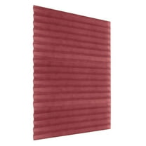 Pleated Window Shade Curtain No Drill Sunshade Blind Bedroom Home Privacy Light Control Easy Install Window Covering Red 24x60 inch