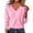 a01Pink, variant on Yyeselk Women's V Neck Sweaters Fall Casual Long Sleeve Classic Cozy Knit Tops Button Cuff Loose Fit Basic Winter Clothing Pink M