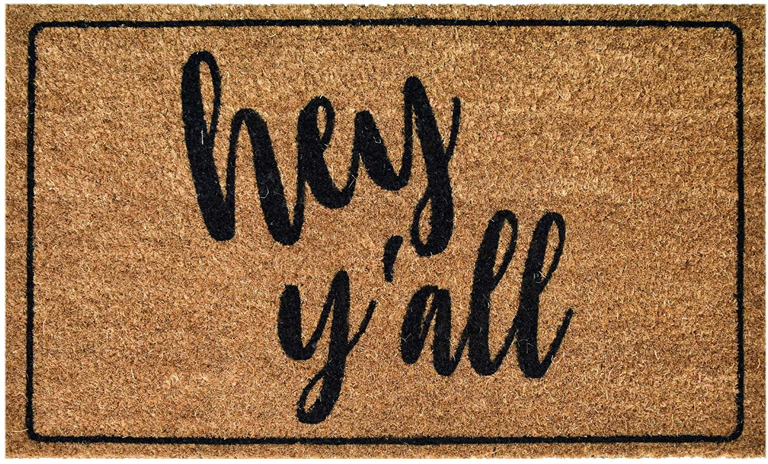 Ninamar Door Mat Hey Y'all Natural Coir – 29.5 x 17.5 inch