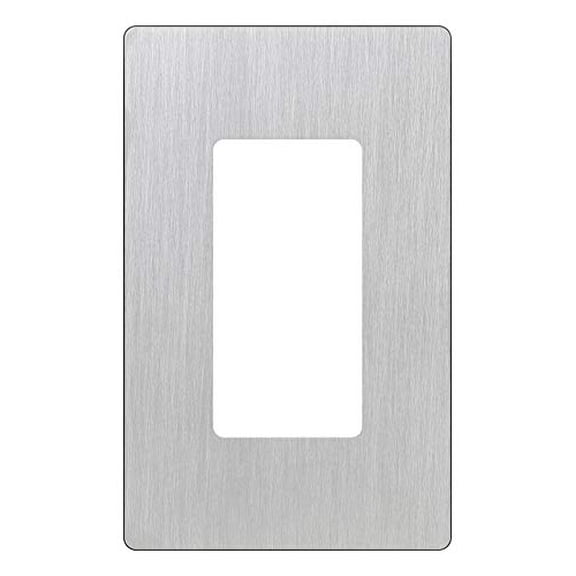 Lutron Claro 1 Gang Decorator Wallplate, CW-1-SS, Stainless Steel