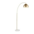thumbnail image 2 of LumiSource White Marble, Antique Brass Metal March Floor Lamp, 2 of 7