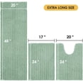 thumbnail image 3 of HAKUNA Upgrade Extra Large Sage Bathroom Rug Set 3 Pieces Ultra Soft, Thick Absorbent Bath Mats, Non Slip Chenille Toilet Mat for Bathroom, Bedroom, Kitchen, Mint, 3 of 8