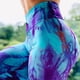 thumbnail image 4 of Mallas deportivas de secado rápido para correr, pantalones de yoga de entrenamiento, mallas abstractas de cintura alta teñidas con lazo, Fitness, alta elasticidad, 4 of 6