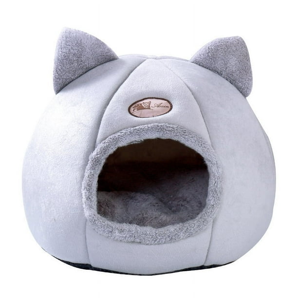 Nido de gato de invierno semicerrado cálido perrera para perros nido de terciopelo para mascotas nido para gatos