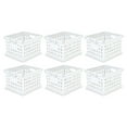 thumbnail image 1 of Sterilite Bac de Rangement Empilable en Plastique, Blanc, Lot de 6, 1 of 8