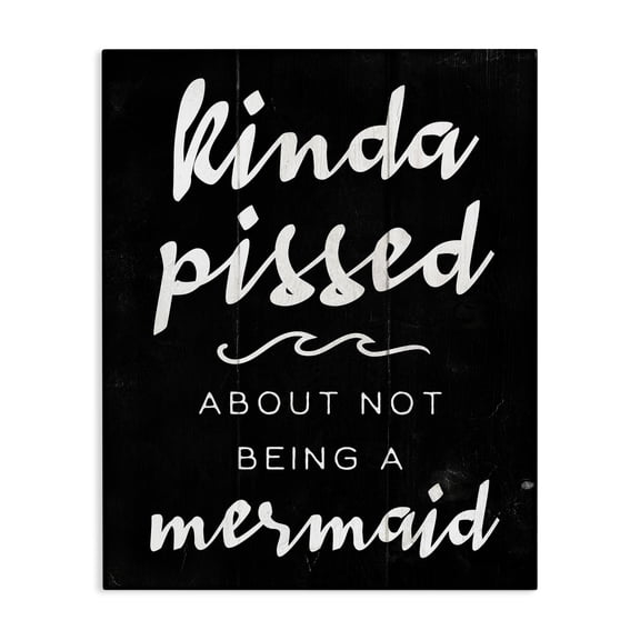 Stupell Industries Eclectic Mermaid Funny Word Girls Sassy Canvas Art, 16 x 20, by Lil' Rue