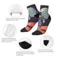 thumbnail image 5 of Pofeuu Astronaut With American Flag Print 30cm Socks, Adult Running Hiking Socks for Youth and Adult, 5 of 7