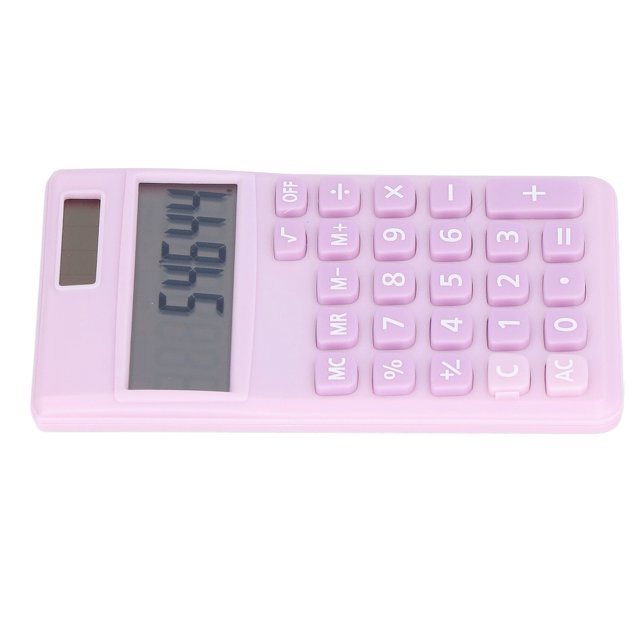 Solar and Battery Calculator Large LCD Display, 8 Digit Handled Pocket Calculator with Fast Key Response, Portable for Business, Office, Family, Budget, School