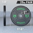 thumbnail image 3 of Synergee Bumper Plates – Durable Olympic Weight Plates, Low-Bounce Rubber for Strength Training, Powerlifting, and Functional Workouts., 3 of 6