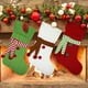thumbnail image 4 of alcetines de Navidad de punto con bufanda,calcetines colgantes clásicos de Navidad, decoraciones colgantes para fiestas de Navidad, hogar, chimenea(Verde)(1 pieza), 4 of 5