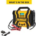 thumbnail image 3 of DEWALT DXAEPS14  2000 Peak Battery Amp 12V Automotive Battery Booster Jump Starter/Power Station with 500 Watt AC Power Inverter, 120 PSI Digital Compressor, and 15W USBa Ports, 25W USBc Port, 3 of 5