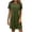 Army Green#6, variant on M Women's 2026 Summmer Dress Casual Flowy Short Sleeve Ruched Waistline Round Neck Going Out Dresses Mother of the Bride Dresses for Women Army Green