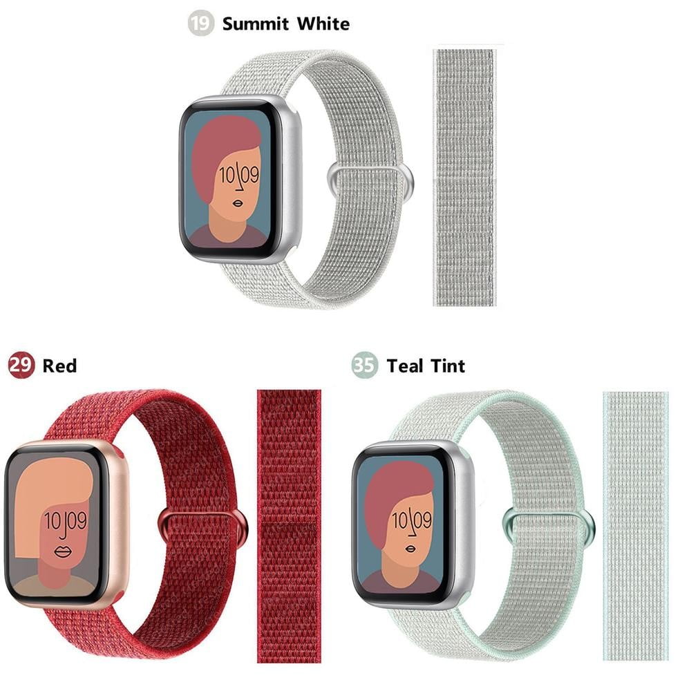 ALMNVO 1/2/3Pack Nylong Sport Loop Strap for Apple Watch Bands 44mm