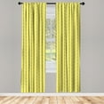thumbnail image 4 of Ambesonne Ethnic Window Curtains, Tribal Vertical Arrows Art, Each 28" W x 95" L, Pastel Yellow Dark Grey, 4 of 4