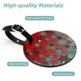 thumbnail image 4 of 2Pcs Leather Round Christmas Cruise Luggage Tag with Privacy Cover and Name ID Tag - Suitable for Travel Handbags Backpacks School Bags Luggage Tags, 4 of 7