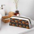 thumbnail image 7 of Uemuo Sunflowers Printed Leather Pencil Case, Pencil Pouch, Portable Pencil Bag, Pen Case for& Office, 7 of 7