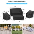 thumbnail image 2 of Patio Furniture Covers, 4 Piece Outdoor Furniture Covers Waterproof, 420D Heavy Duty Tear-Resistant, with Windproof Buckle Strap and Adjustable Drawstring, 2 of 7