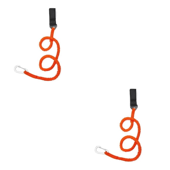 Soidarity Canoa Paddle Leash Board Cuerda Caña de pescar Cordón de seguridad Mosquetón portátil Cordón en Herramientas de remo Accesorios 1 1 pieza 2Conjunto