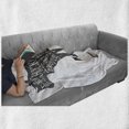 thumbnail image 6 of Cattle Soft Flannel Fleece Blanket, Vintage Hand-Drawn Butcher Cuts of Beef Scheme Silhouette for Barbecue, Cozy Plush for Indoor and Outdoor Use, 70" x 90", Charcoal Grey and White, by Ambesonne, 6 of 6